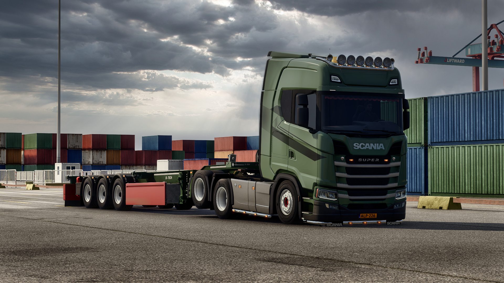 Scania S770 6x2 Taglift + Krone Container Transport
