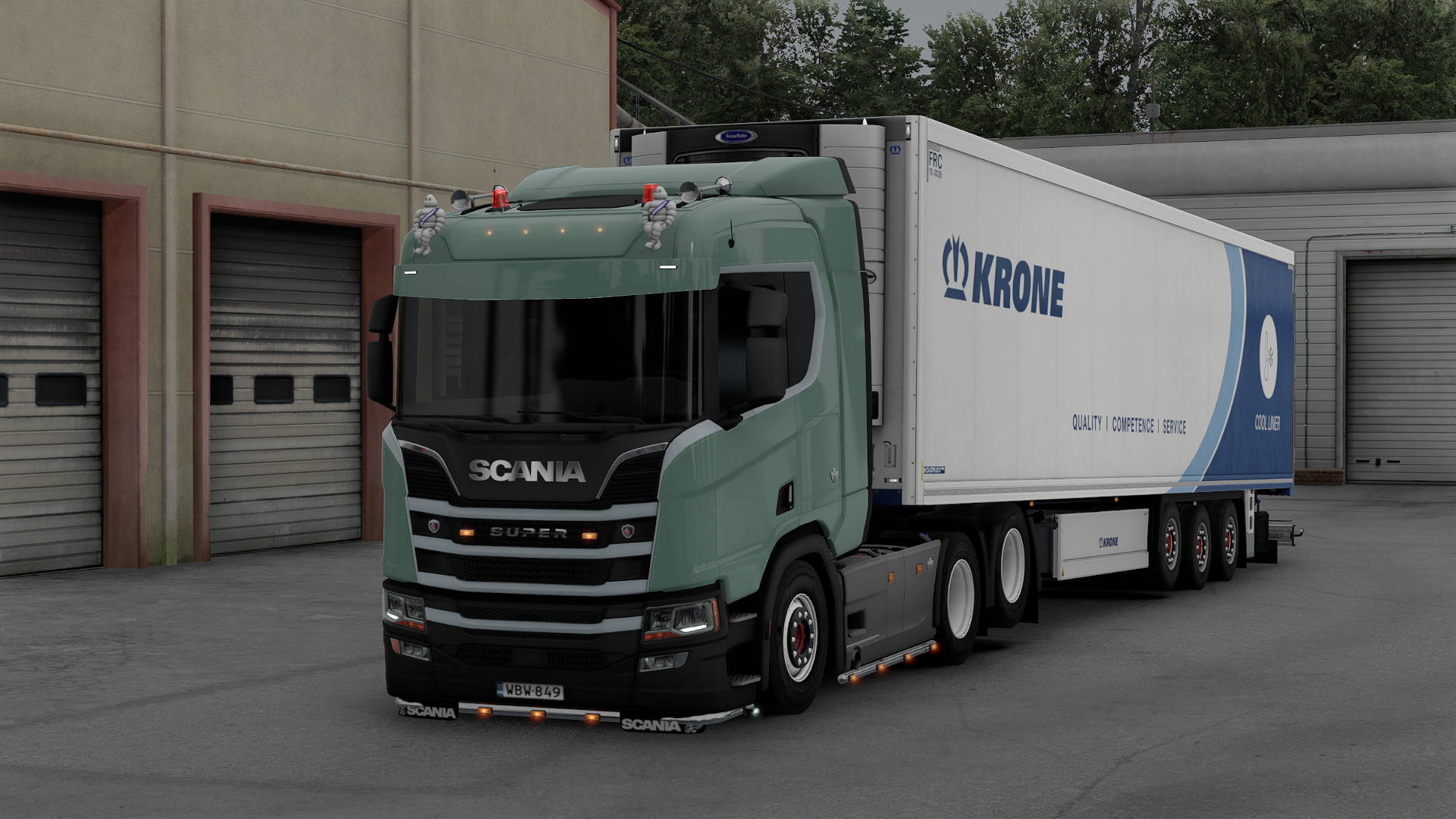 Scania R770 6x2 Taglift + Krone Coolliner