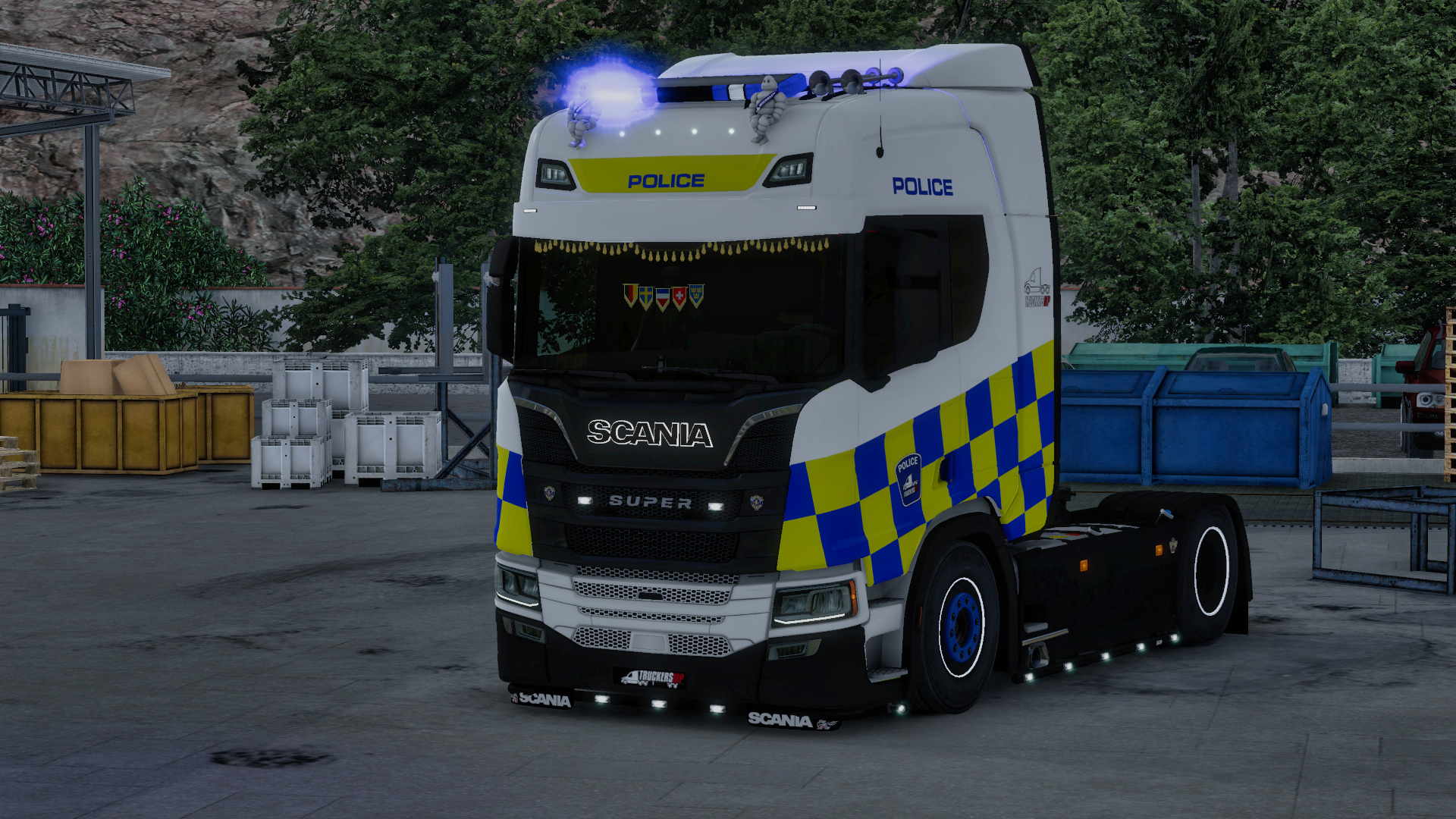 Scania R770 4x2 Police Truck + Police Trailer