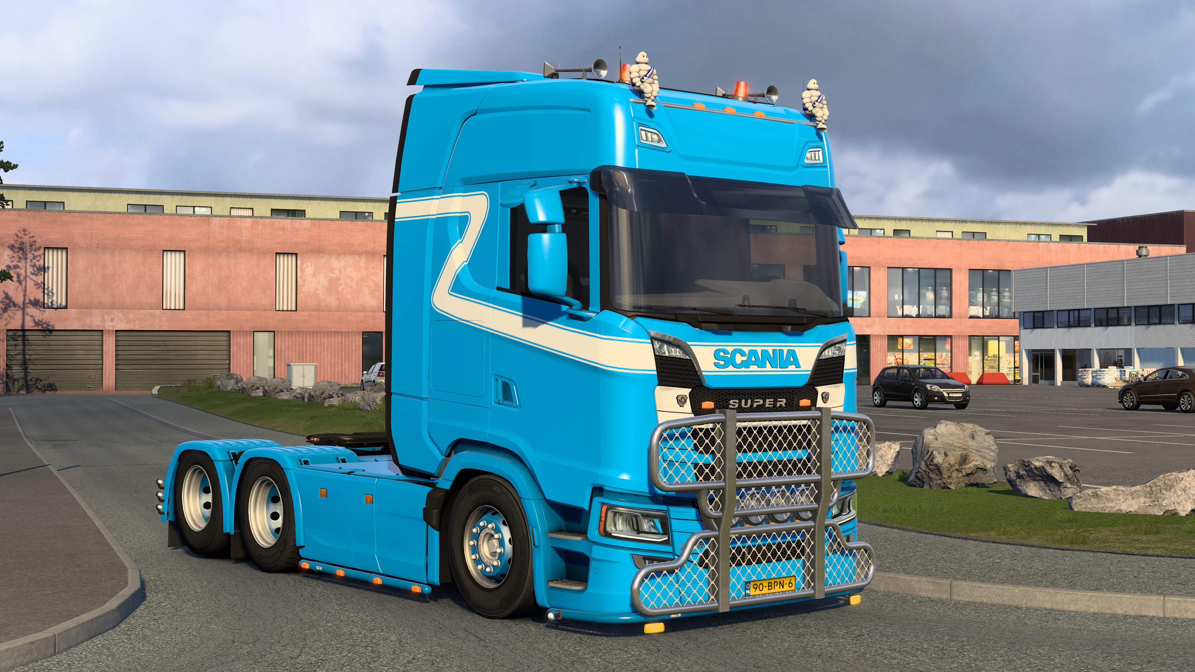 Scania S Blue & White