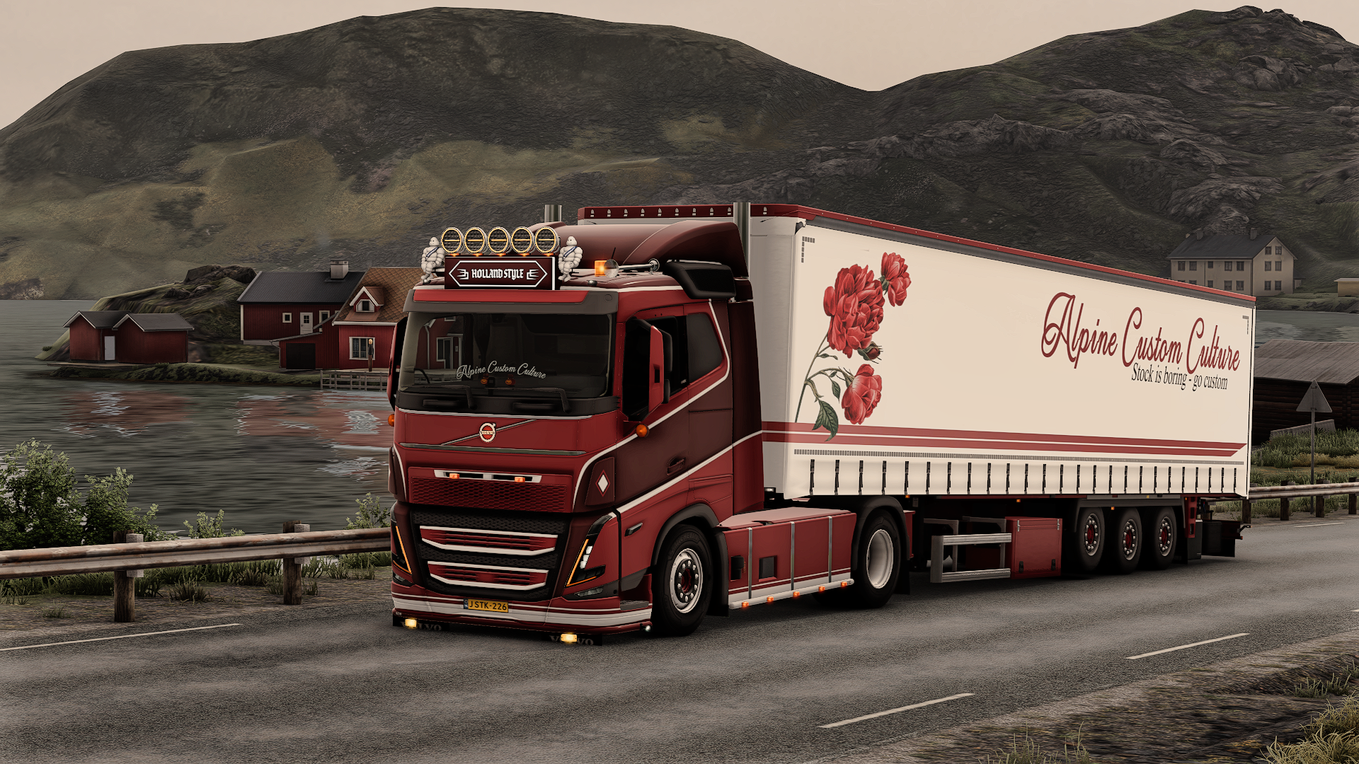 Volvo FH5 4x2 Sleeper + Krone profiliner
